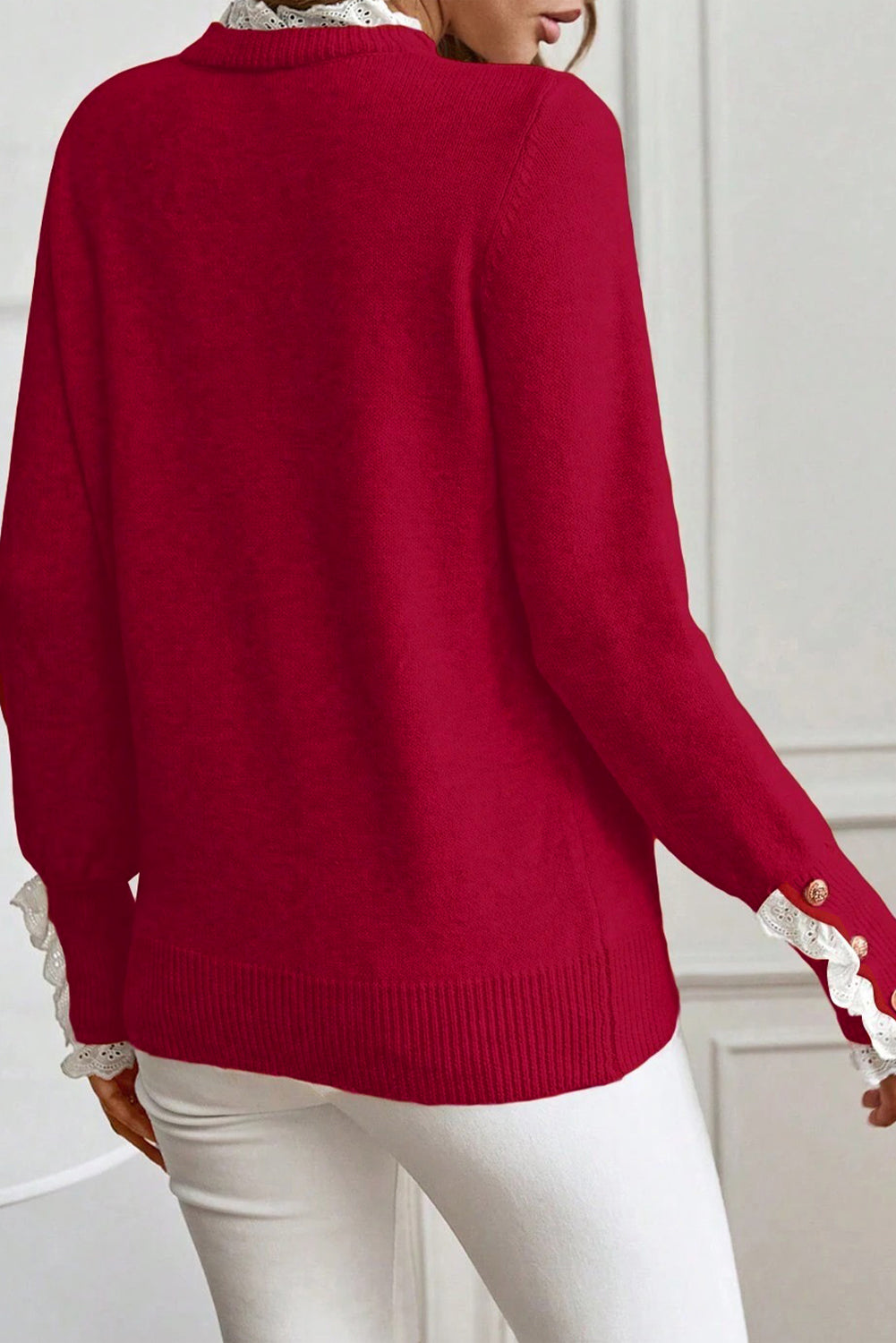 Brooklynn Patchwork Cuffs Loose Sweater