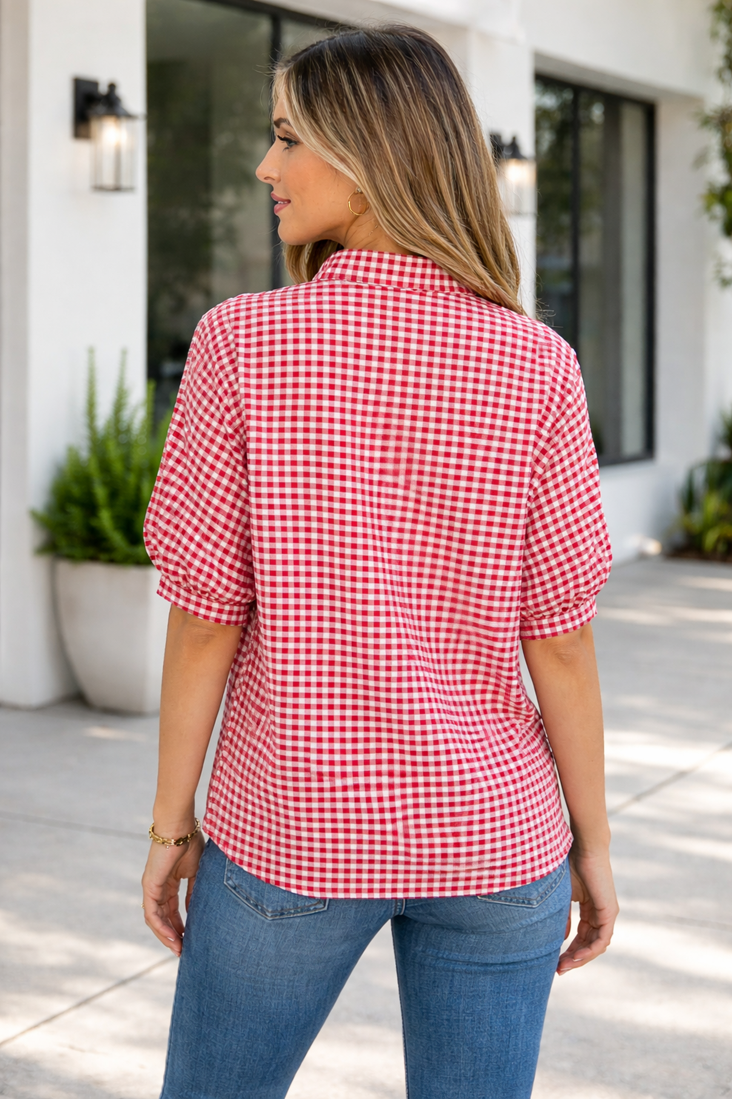 Wynter Sleeve Colorblock Trim Blouse