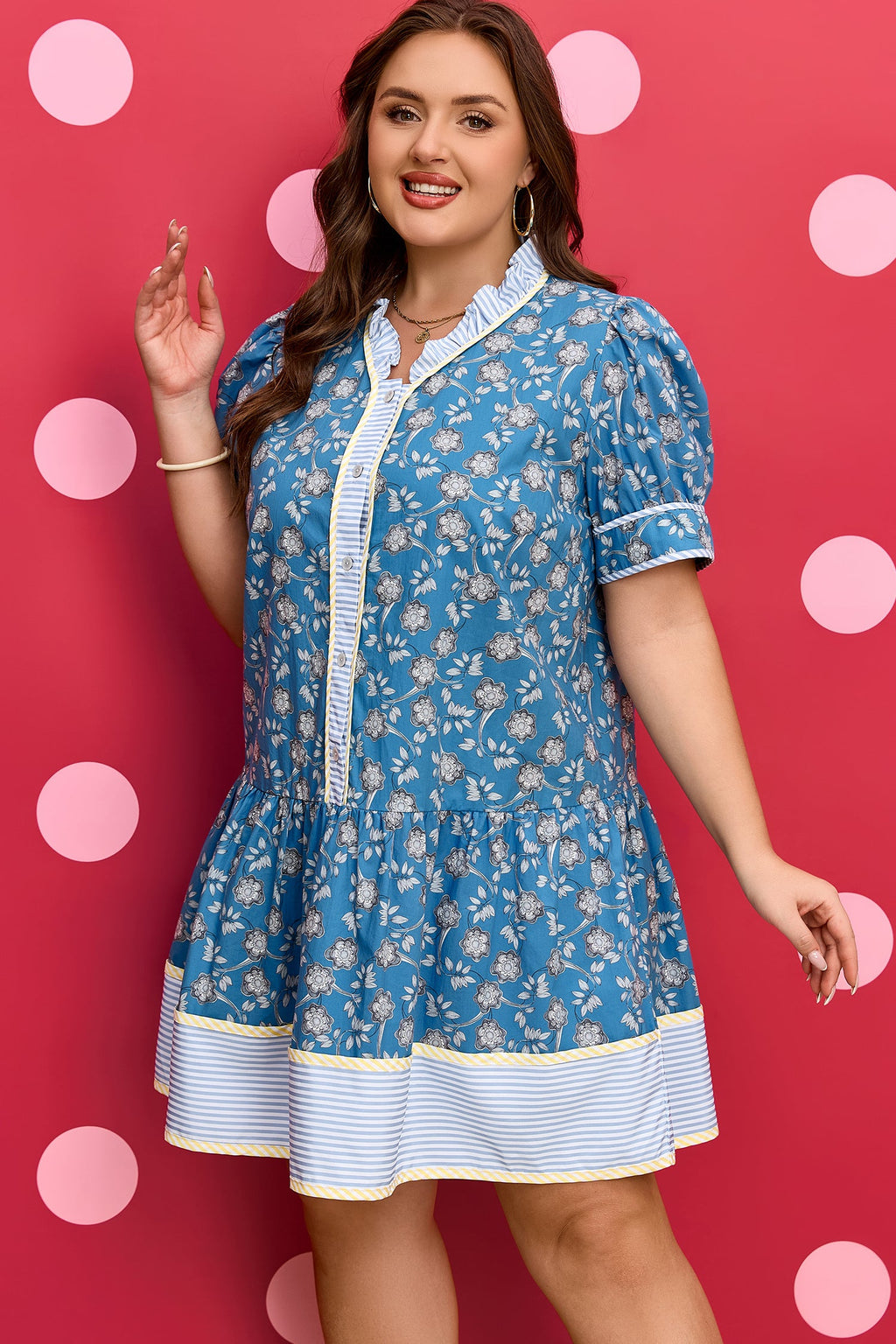 Meilani Front Ruffle Hem PLUS Dress