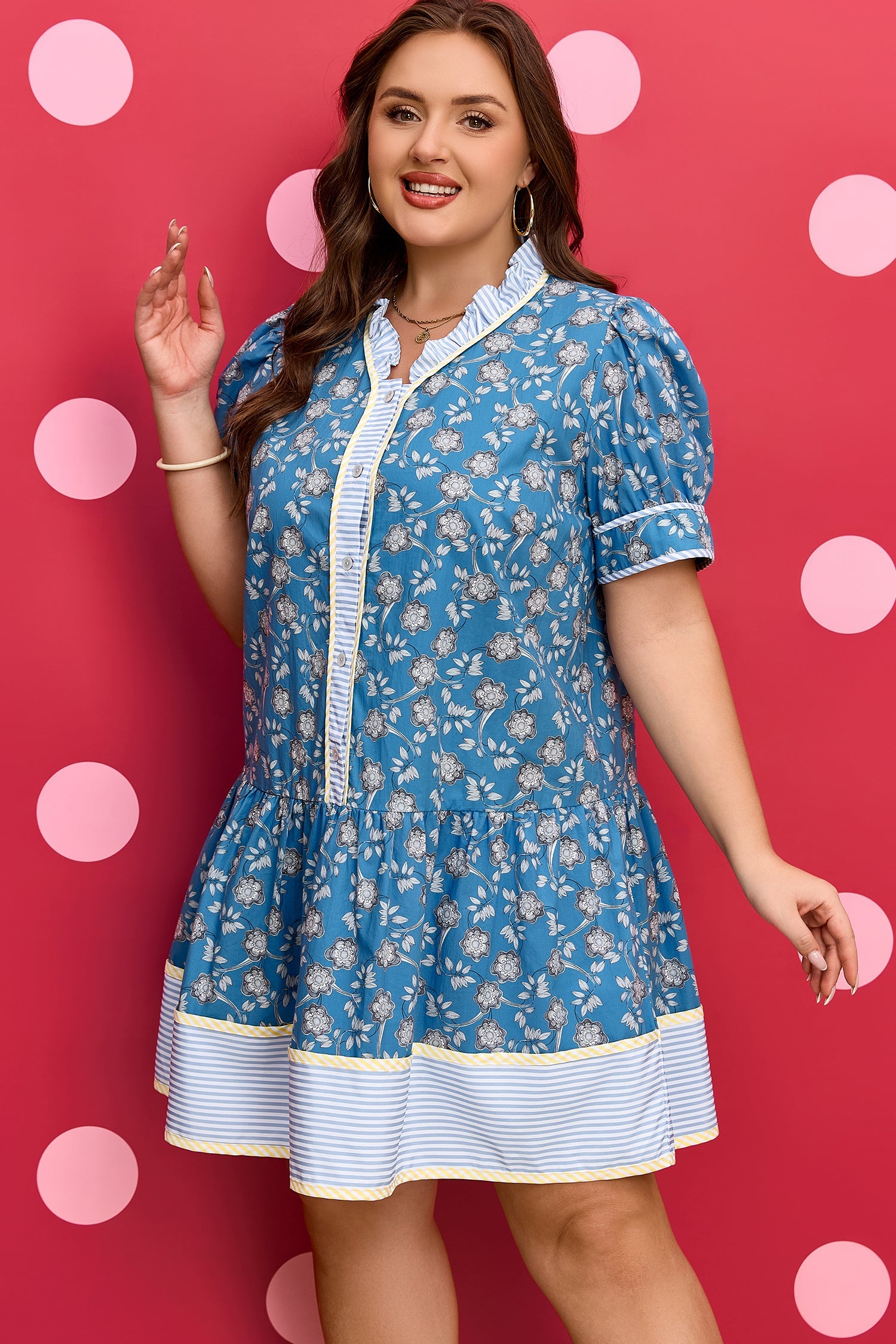 Meilani Front Ruffle Hem PLUS Dress