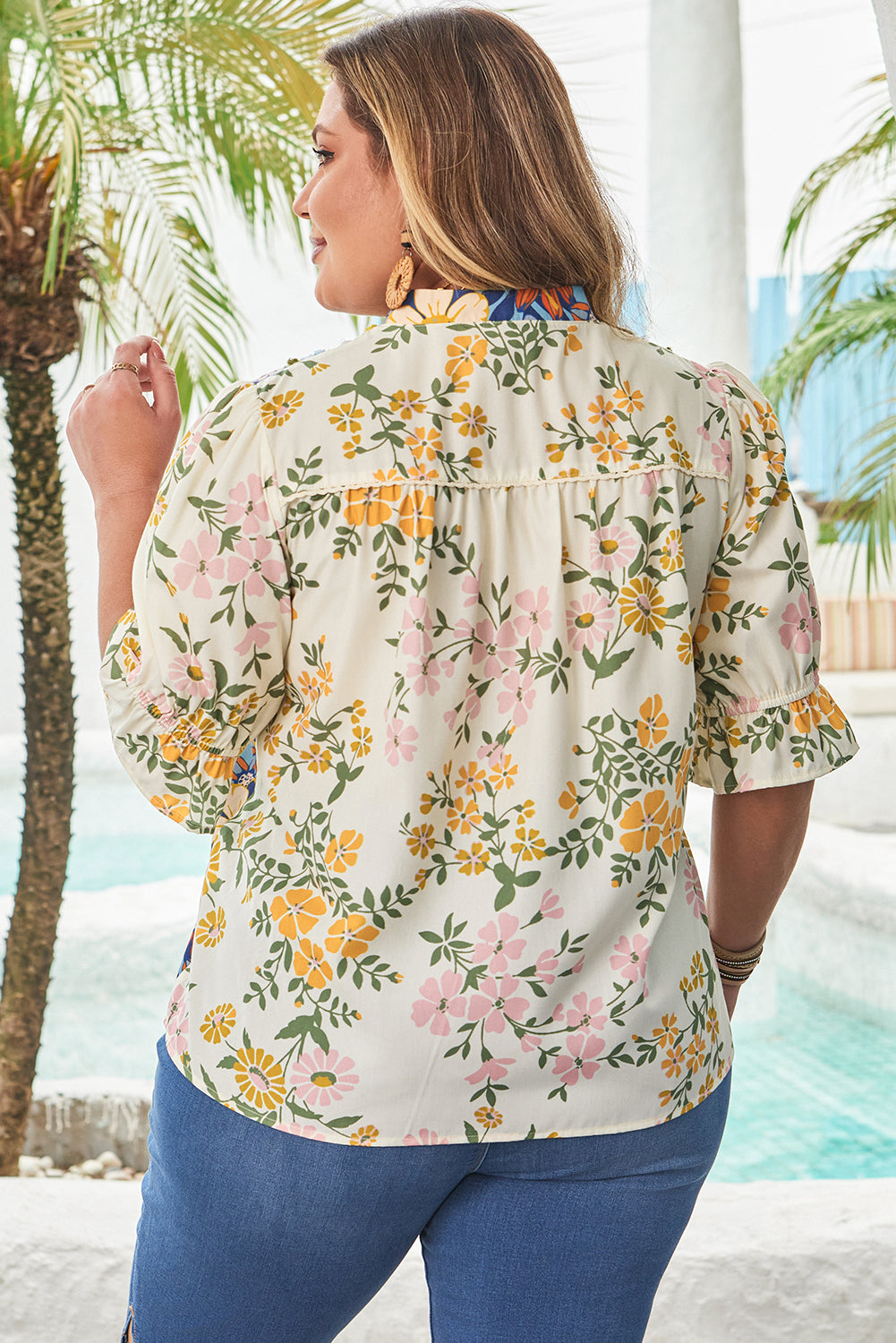 Alayna Woven Half Sleeve PLUS Blouse