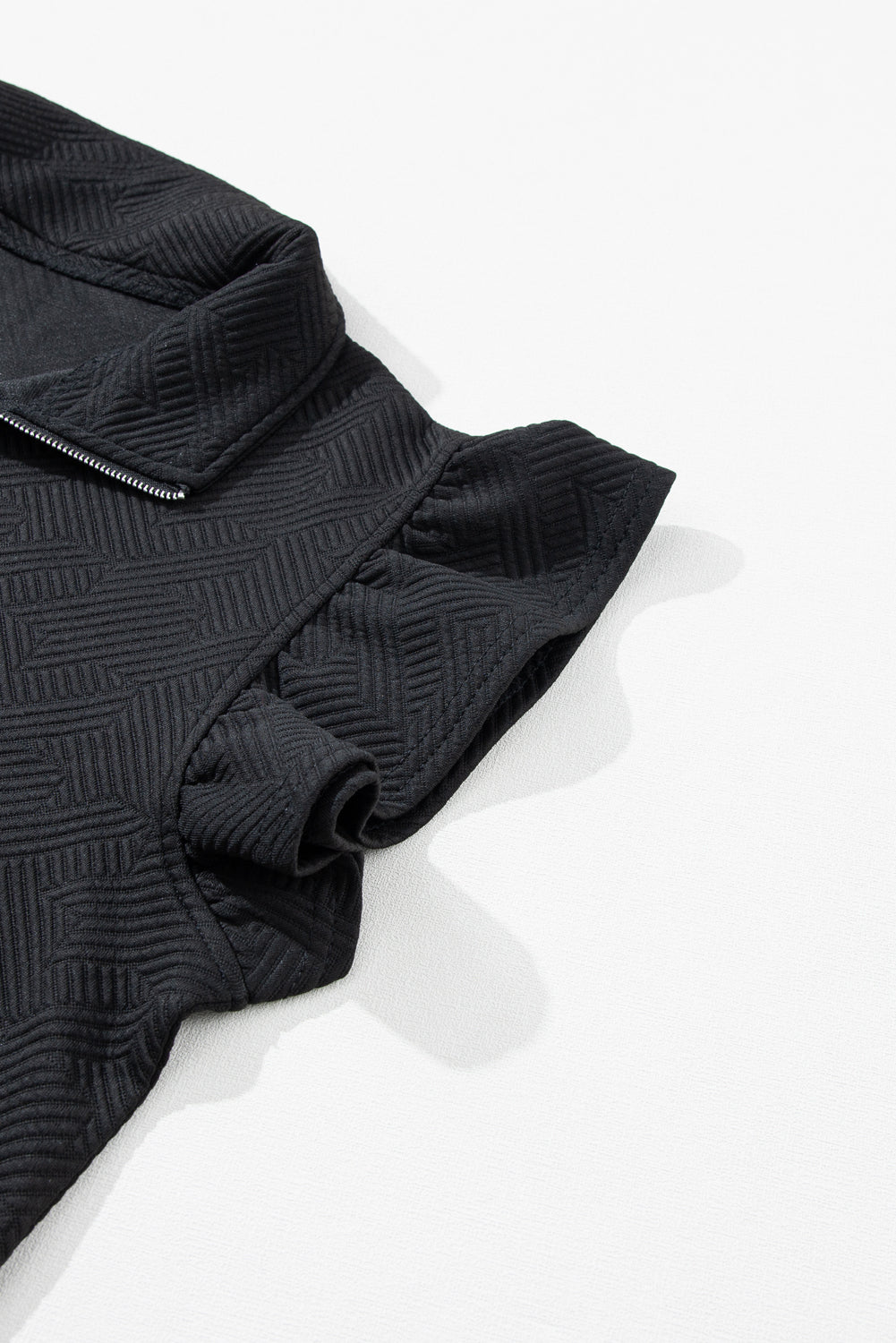 Alyssa Textured Flutter Sleeve Top