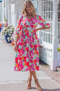 Lisa Puffy Half Sleeve Dress