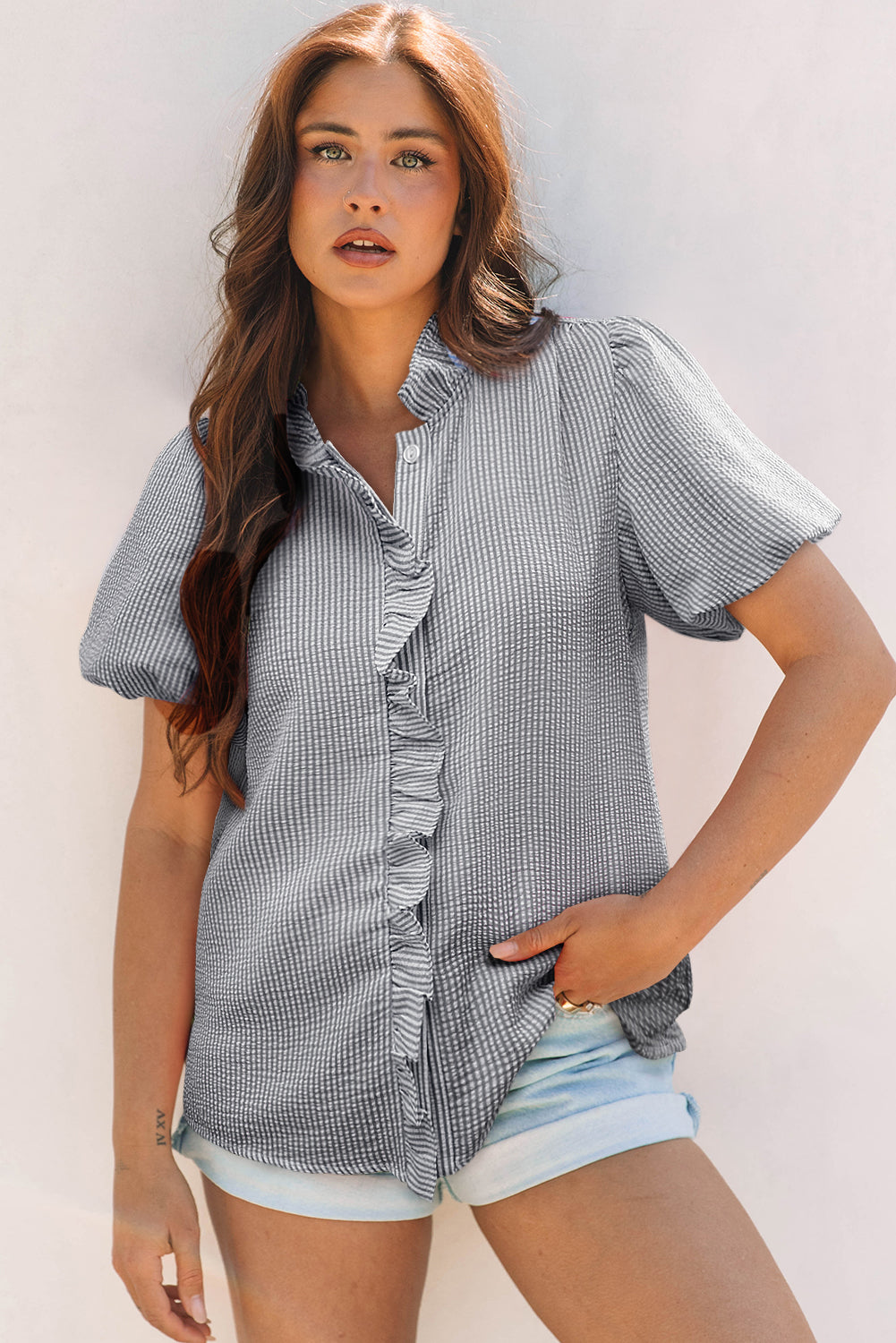 Demi Short Bubble Sleeve Shirt