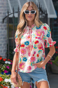 Faith Short Puff Sleeve Blouse