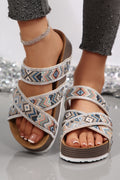 Caroline Strappy Hollowed Platform Slippers