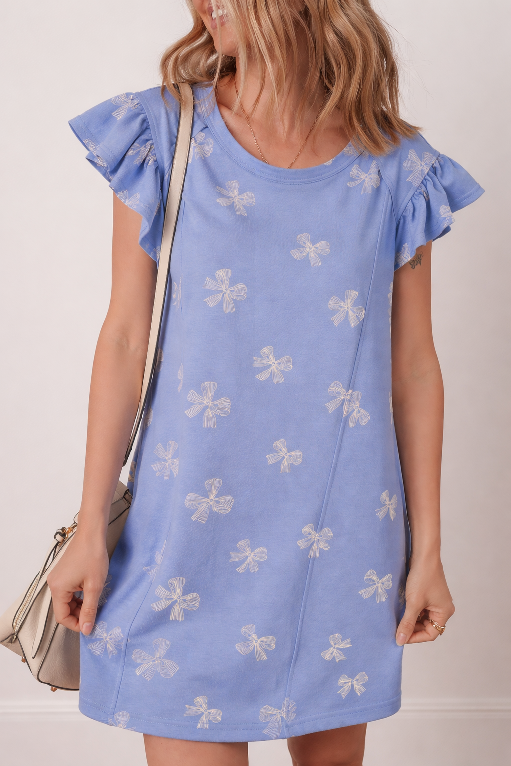 Emmie Sleeve Shift Mini Dress