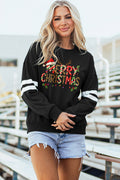 Salma Trendy Print Varsity Sweatshirt