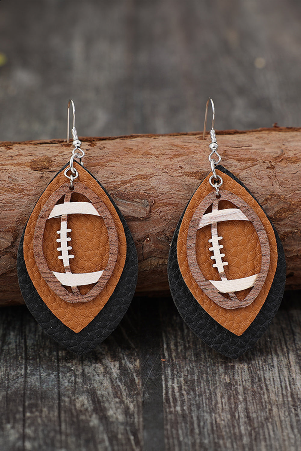 Imani Pu Leather Drop Earrings