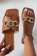 Scarlett Faux Leather Slippers