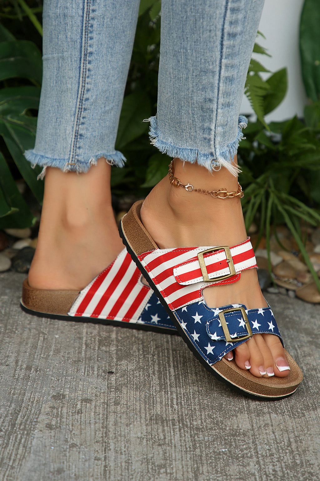 Maren Hollowed Faux Suede Slippers