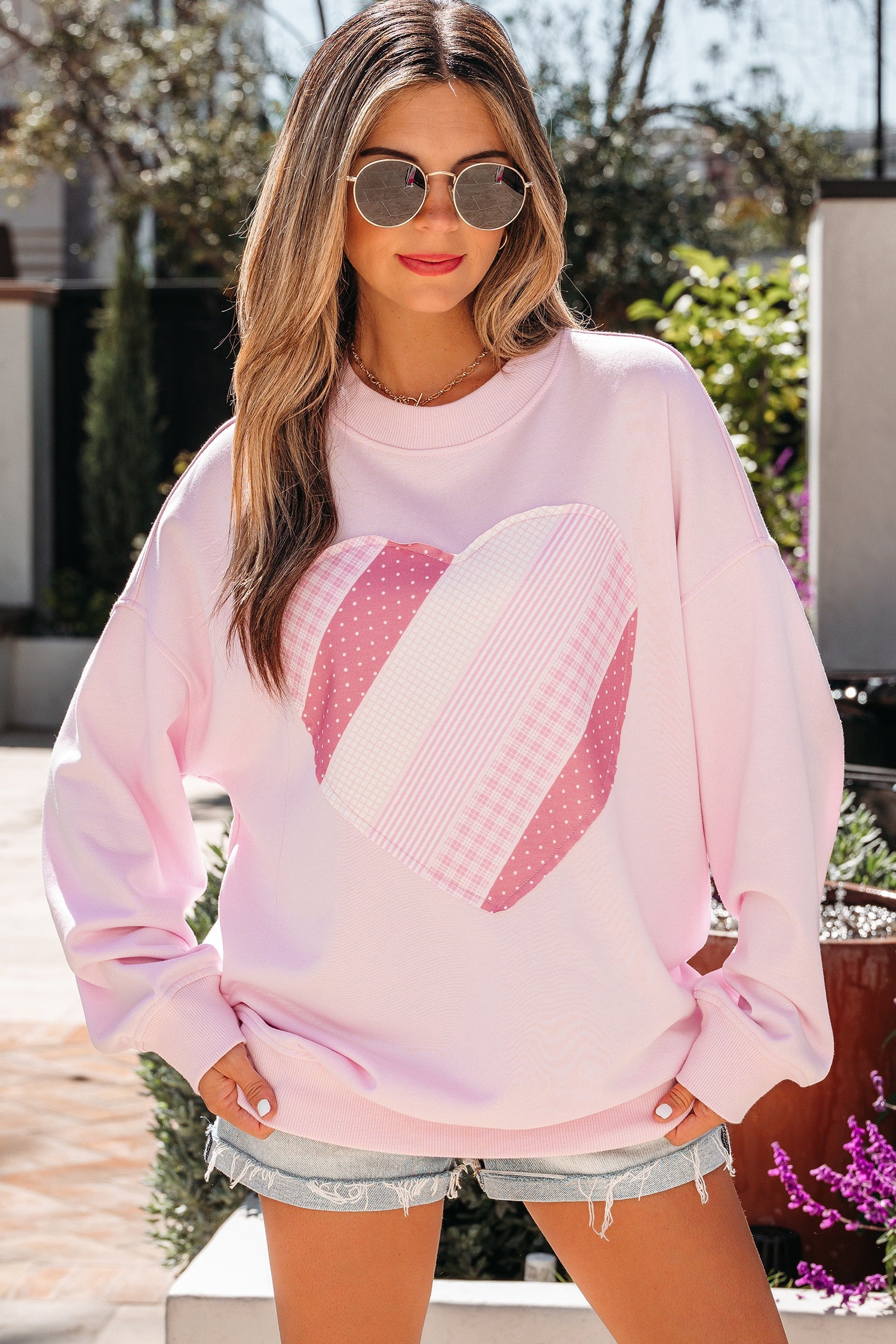 Matilda Sweetheart Patchwork Oversize Sweatshirt