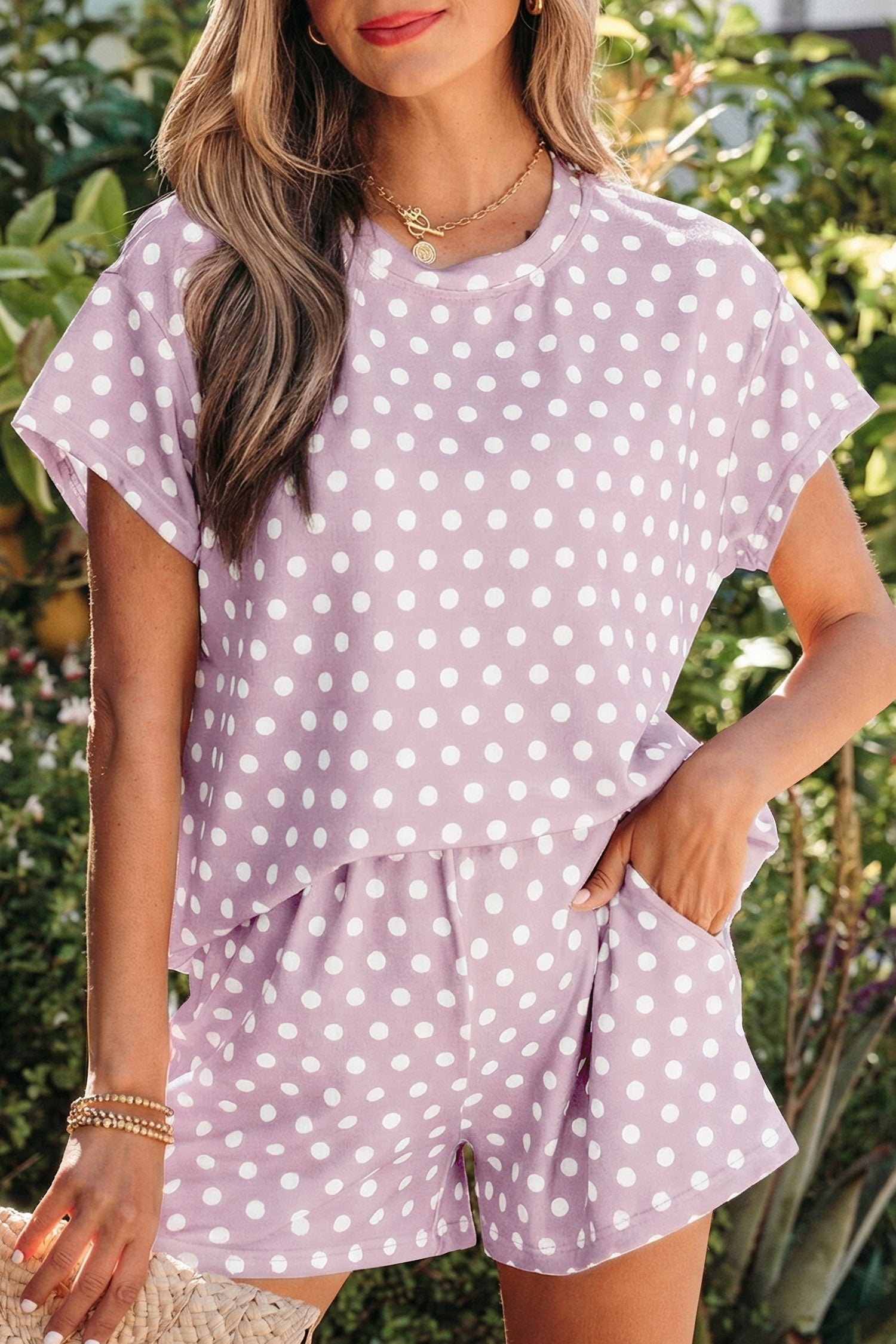 Kaiya Dot Print Short Set