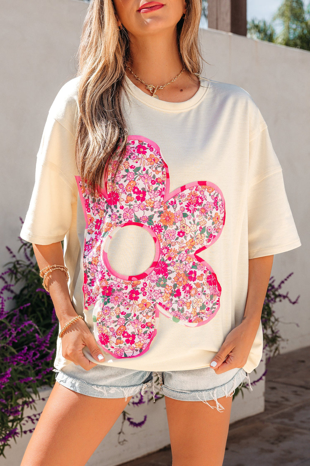 Poppy Big Flower Oversize Tee