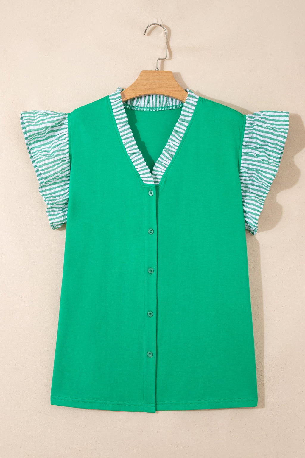 Presley Trim Flutter Sleeve PLUS Blouse