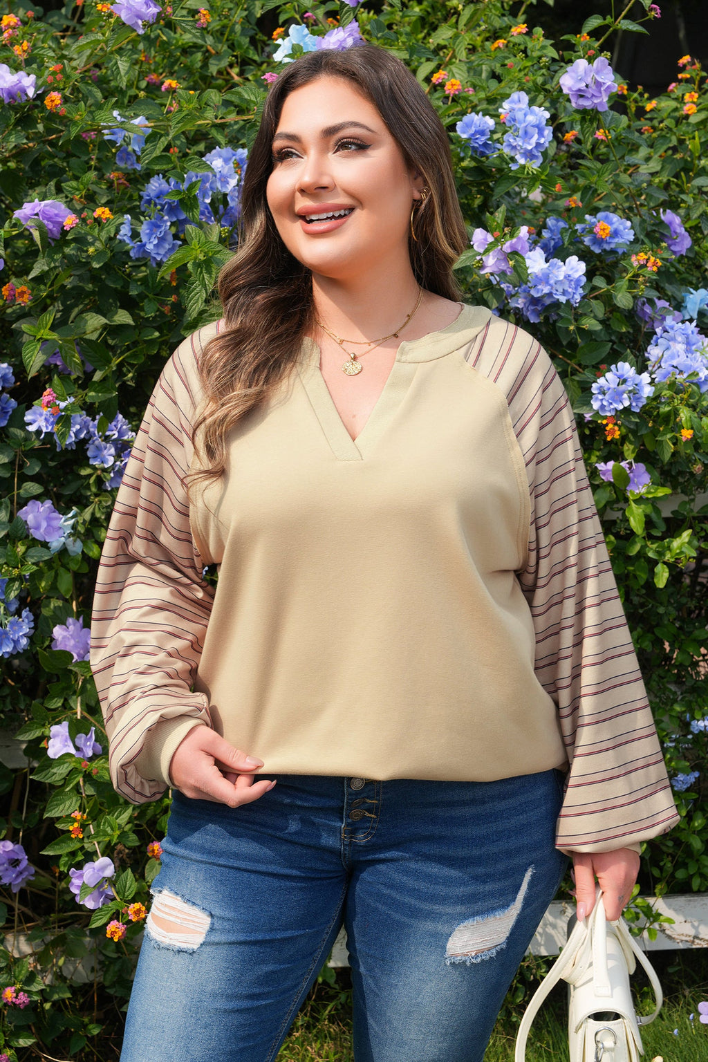 Iris Notched Raw Edge PLUS Jumper