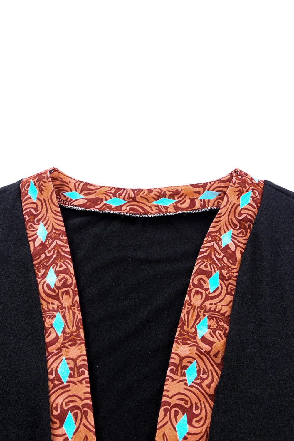 Madison Patchwork Open Front Cardigan