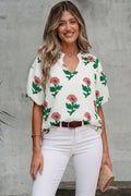 Briar Shirred Short Sleeve Blouse