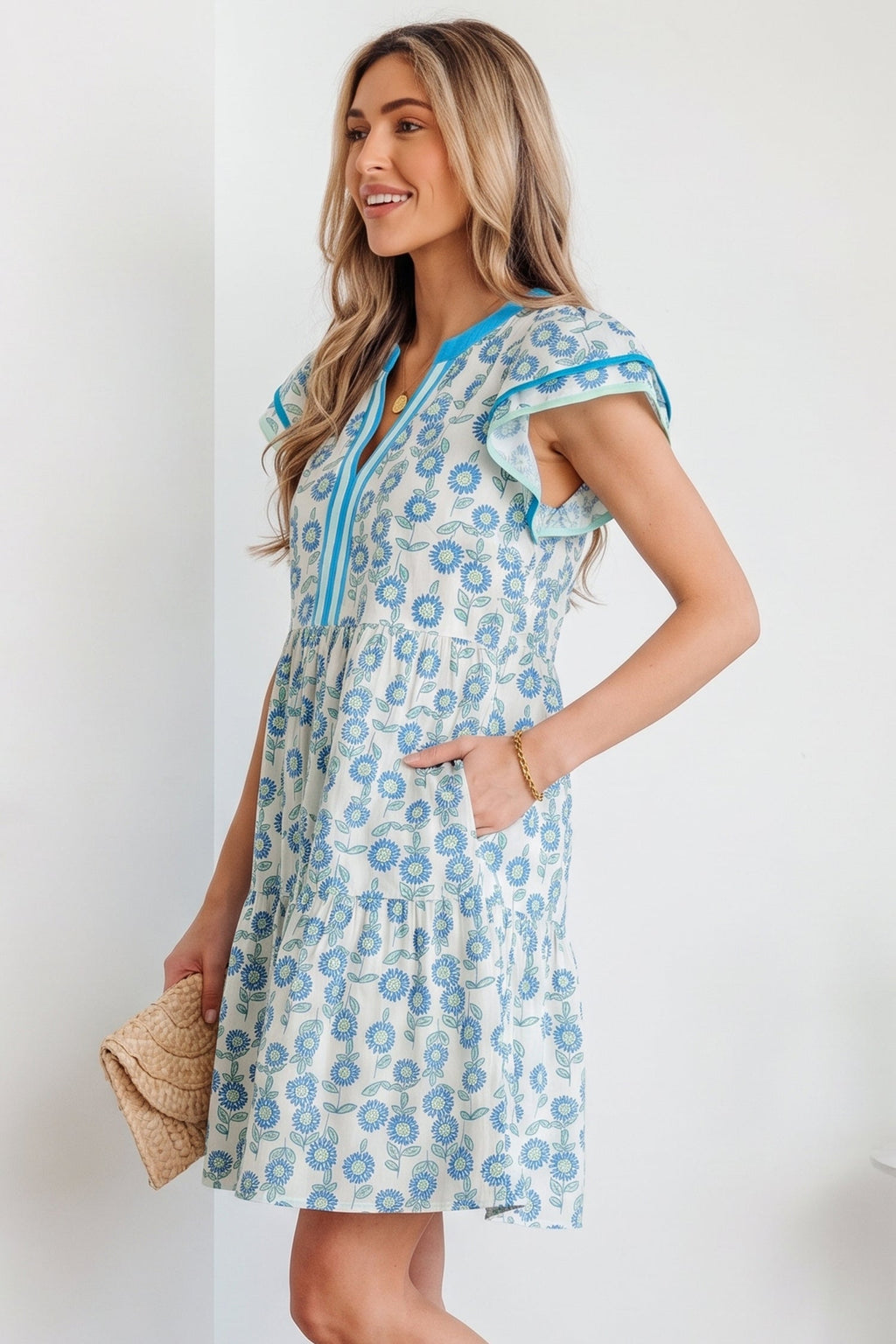 Marlowe Flutter Sleeve Mini Dress