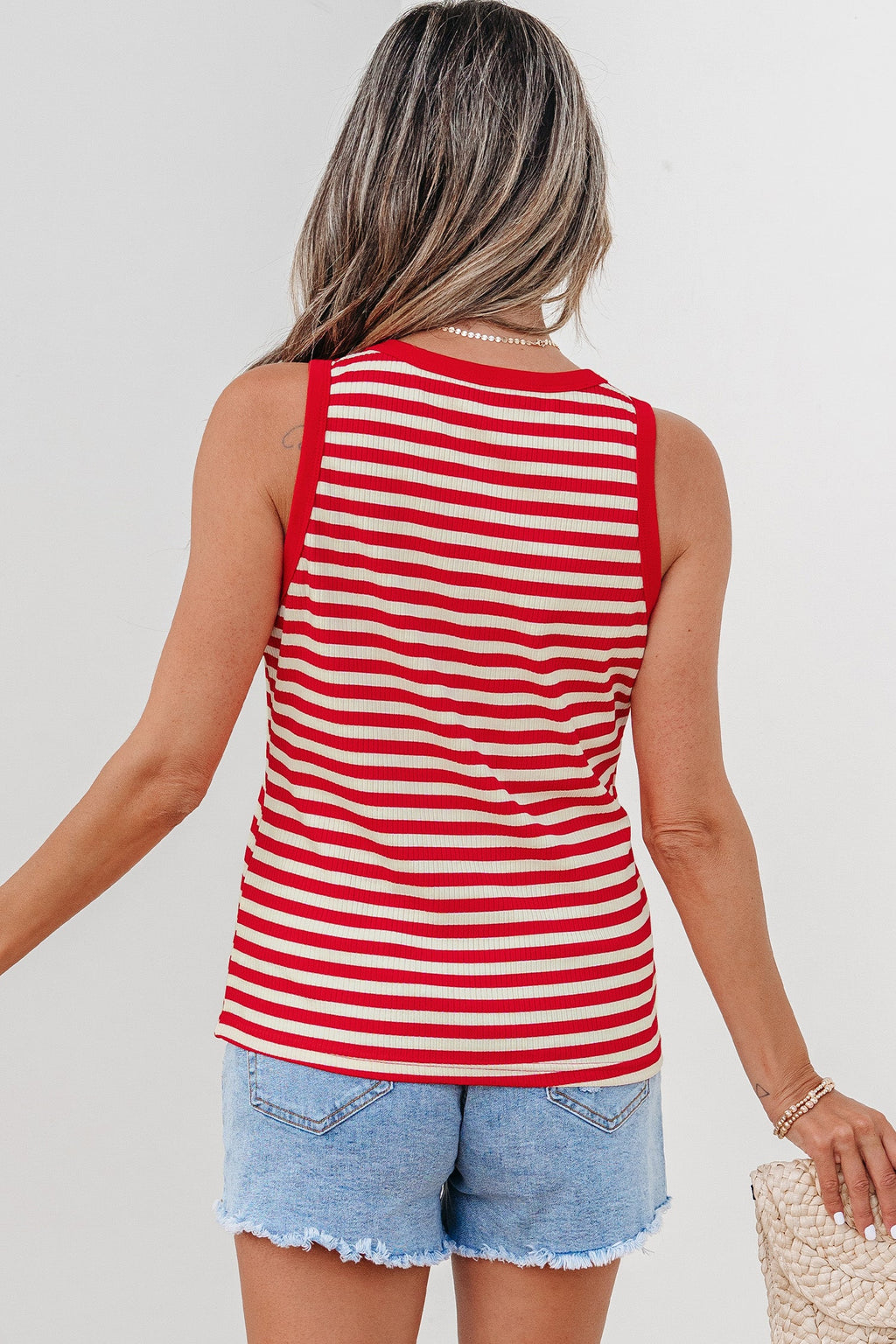 Monica Ribbed Knit Tank Top