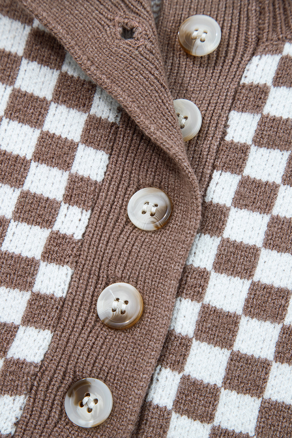Mckinley Trim Checkerboard Knit Sweater