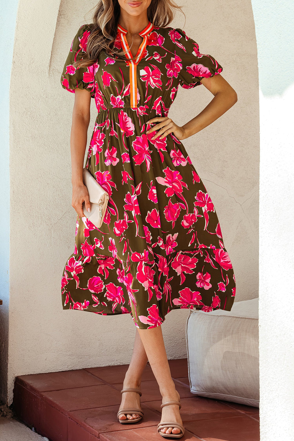 Renata Ruffle Hem Maxi Dress