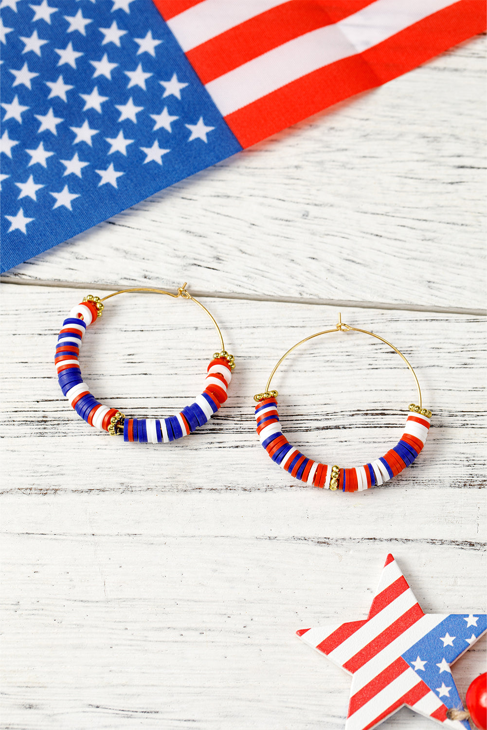 Eden Beaded Large Hoop Earrings