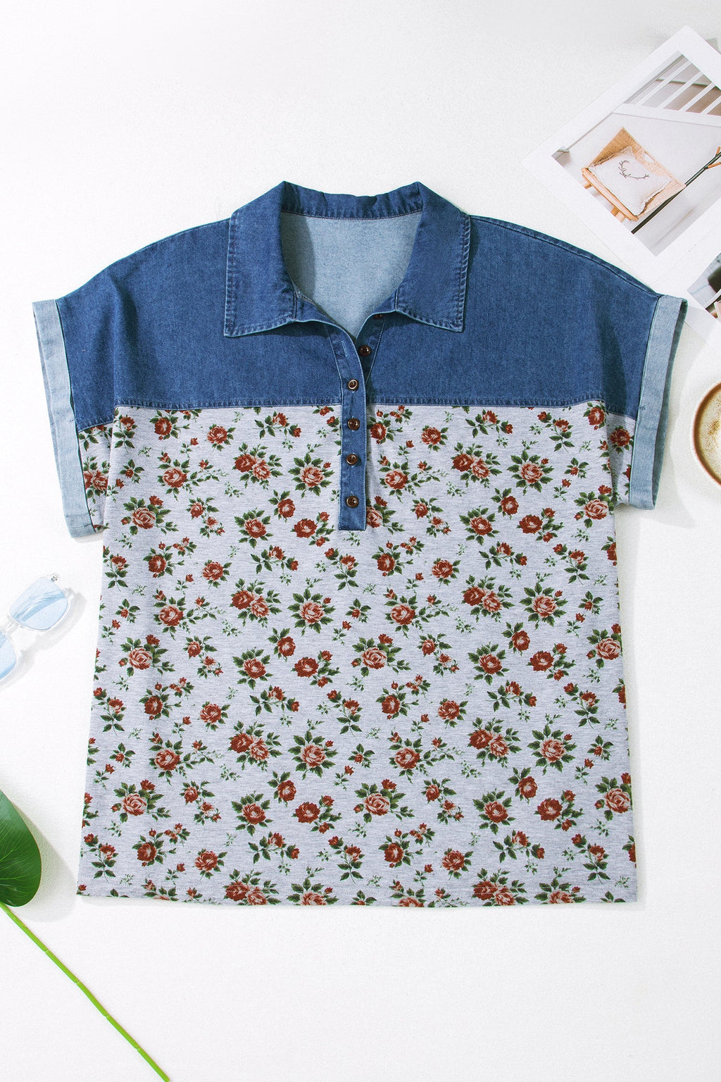 Karla Print Patchwork Polo PLUS Tee