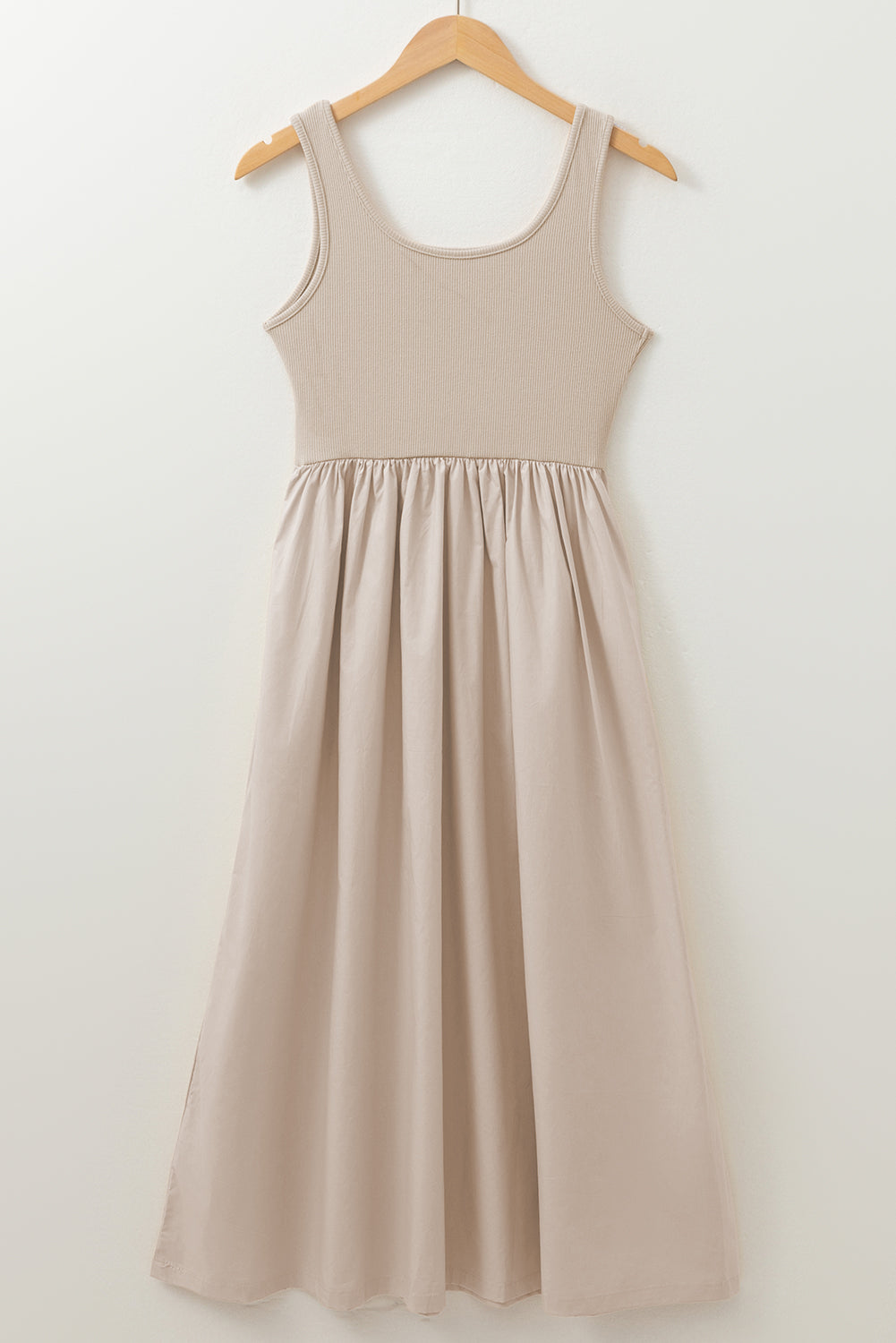 Della Pleated Sleeveless Long Dress