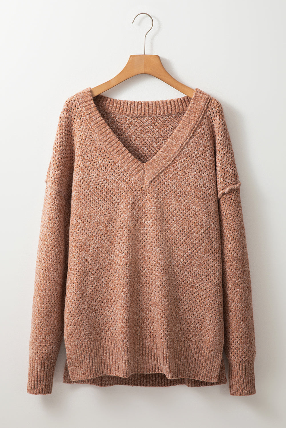 Luciana Eyelet Drop Shoulder Sweater