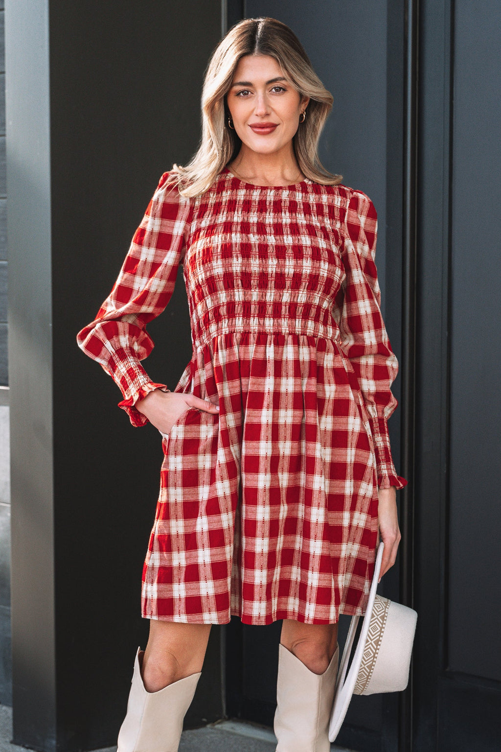 Amelia Puff Sleeve Mini Dress