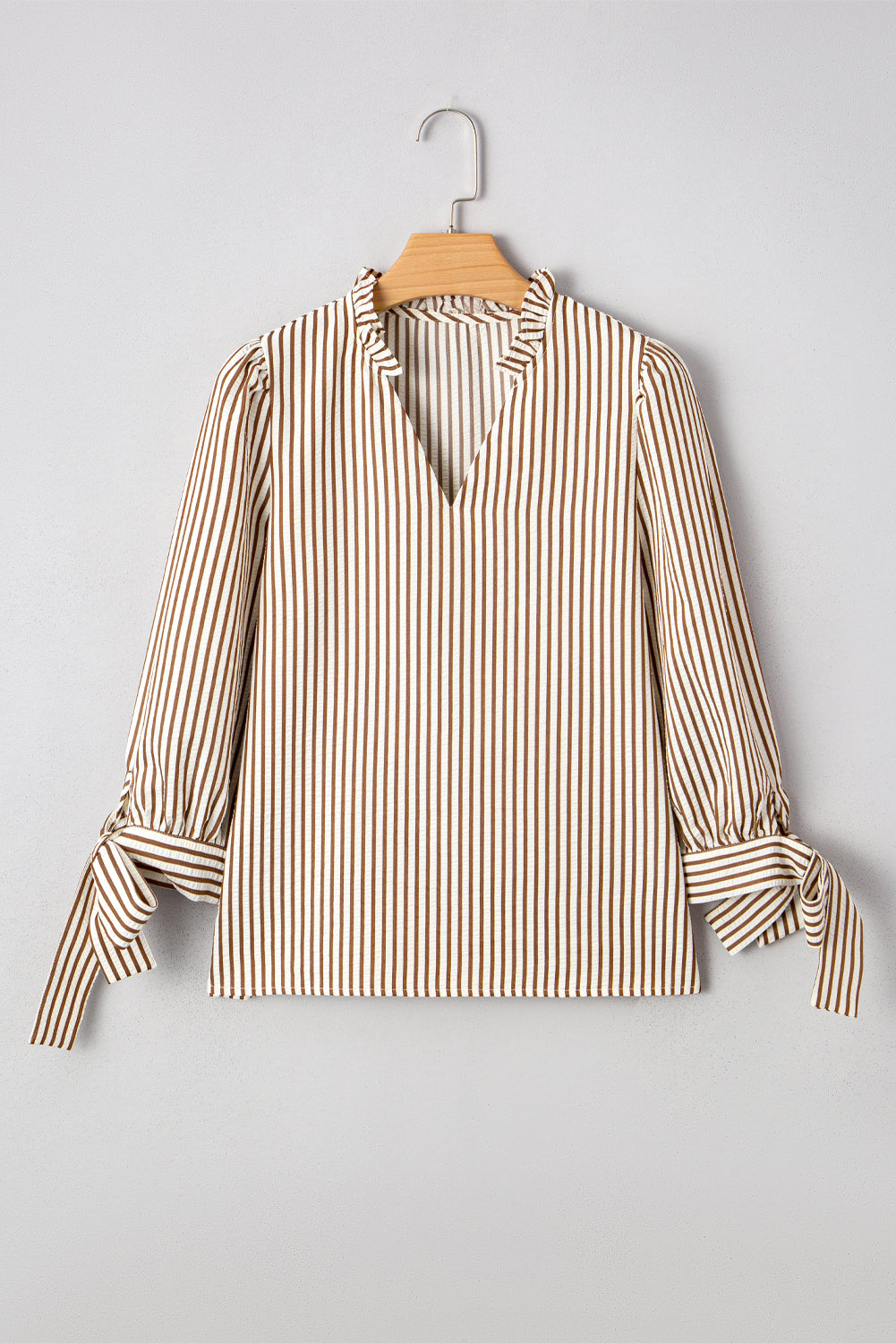Blair Tied Cuffs Seersucker Blouse