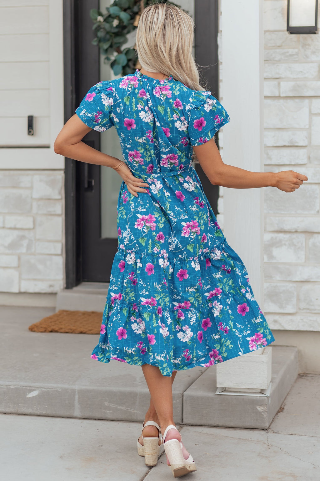 Tessa Tie Belted Long Dress