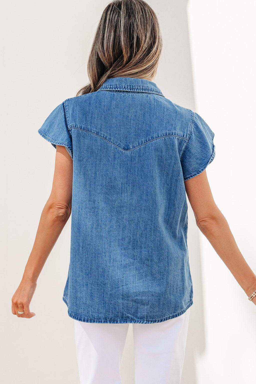 Keyla Ruffled Short Sleeve Shirt