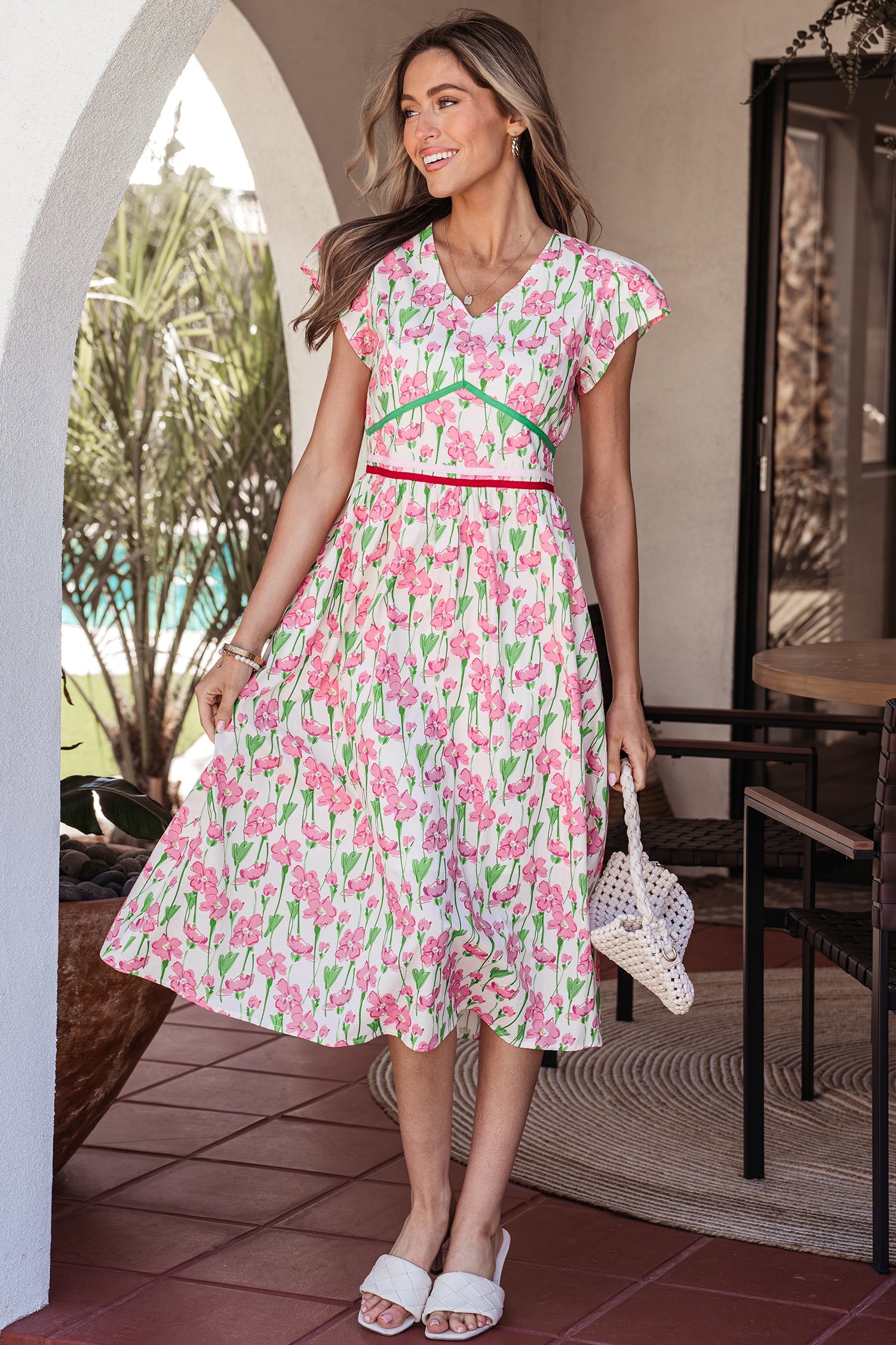 Callie Sleeve Elegant Midi Dress