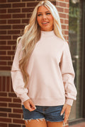 Ensley apricot Oversize Mock Sweatshirt
