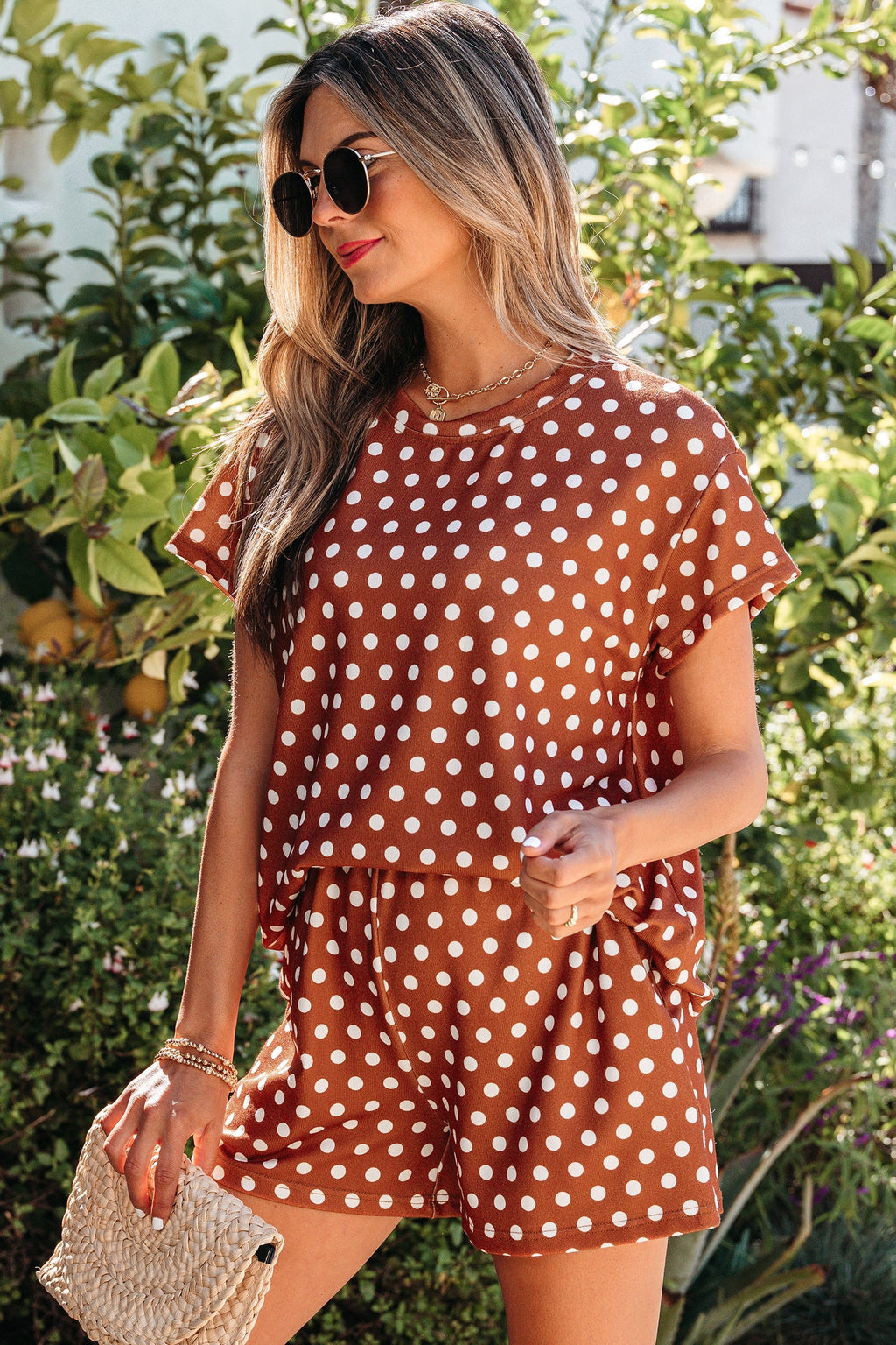 Ruthie Dot Print Short Set