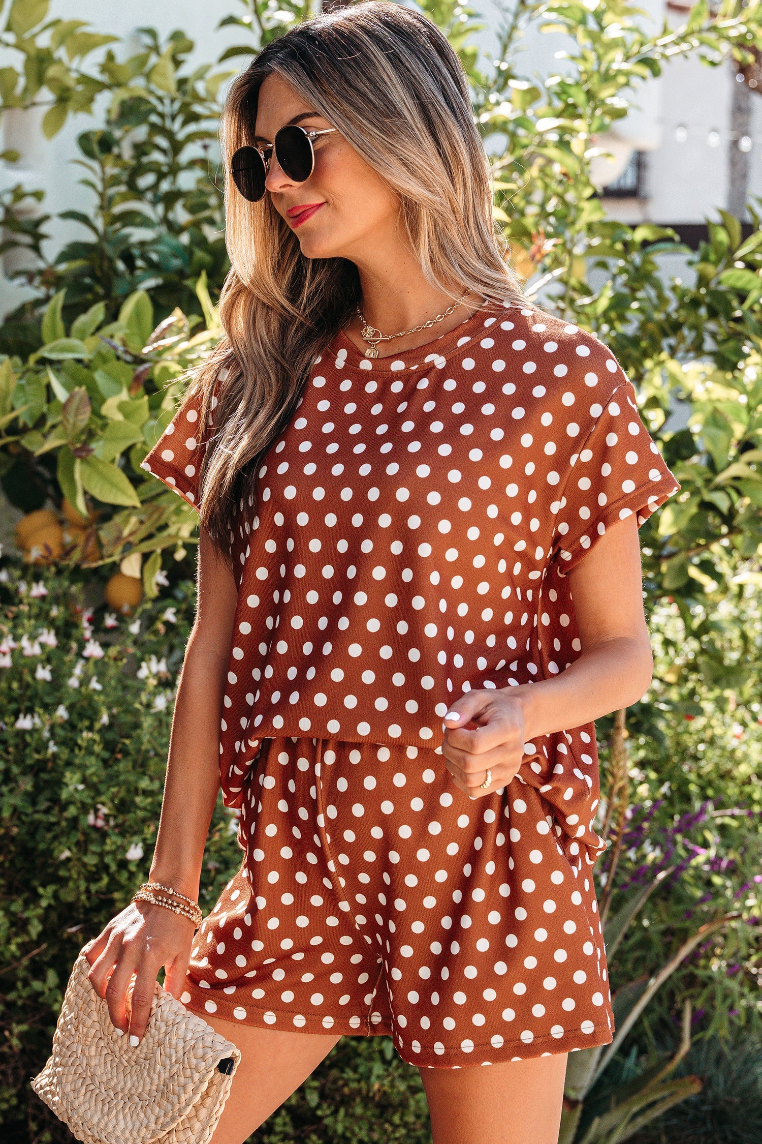 Ruthie Dot Print Short Set