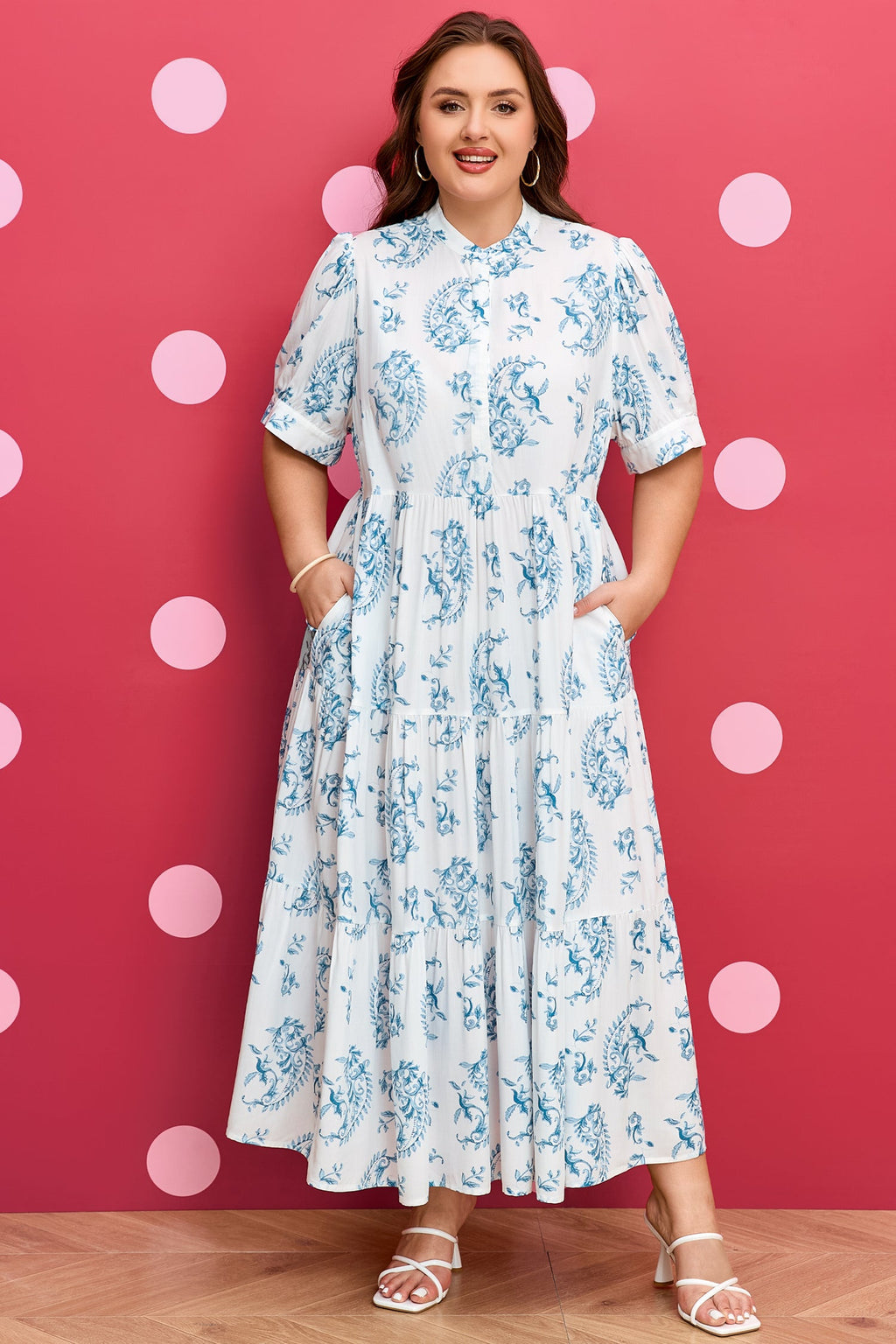 Milana Short Sleeve Maxi PLUS Dress