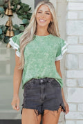 Elisabeth Ruffled Short Sleeve Blouse