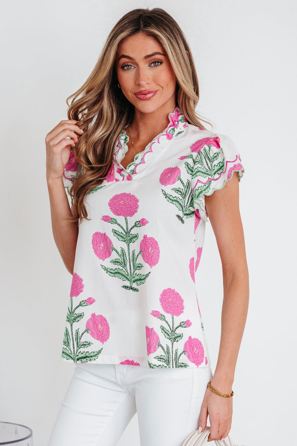 Mariah Detail Short Sleeve Blouse