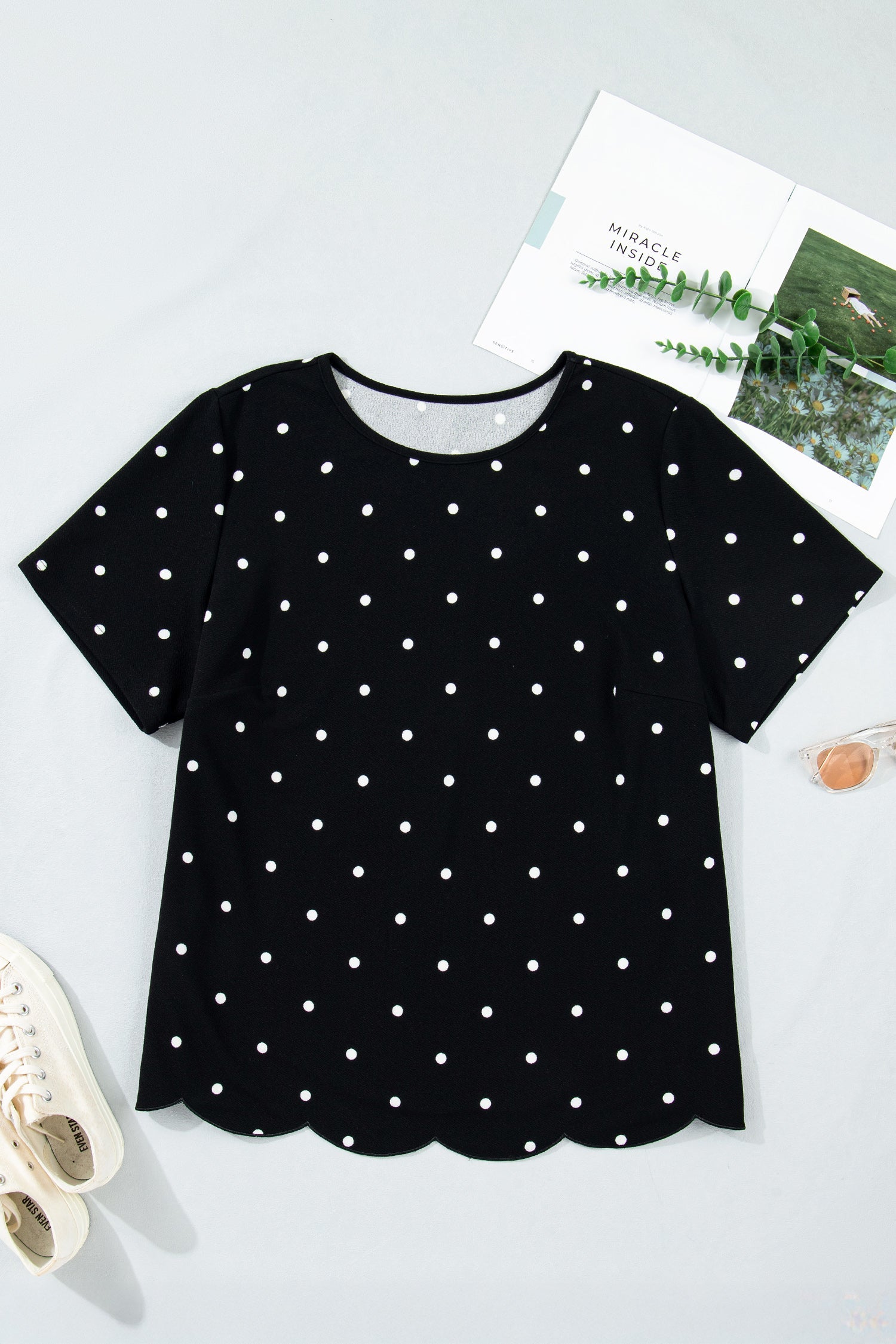 Margaret Dotted Casual PLUS Top