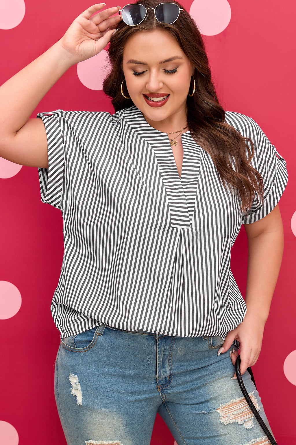 Hope Short Dolman Sleeve PLUS Blouse
