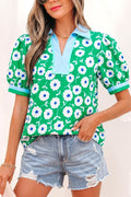 Antonella Collar Short Sleeve Blouse