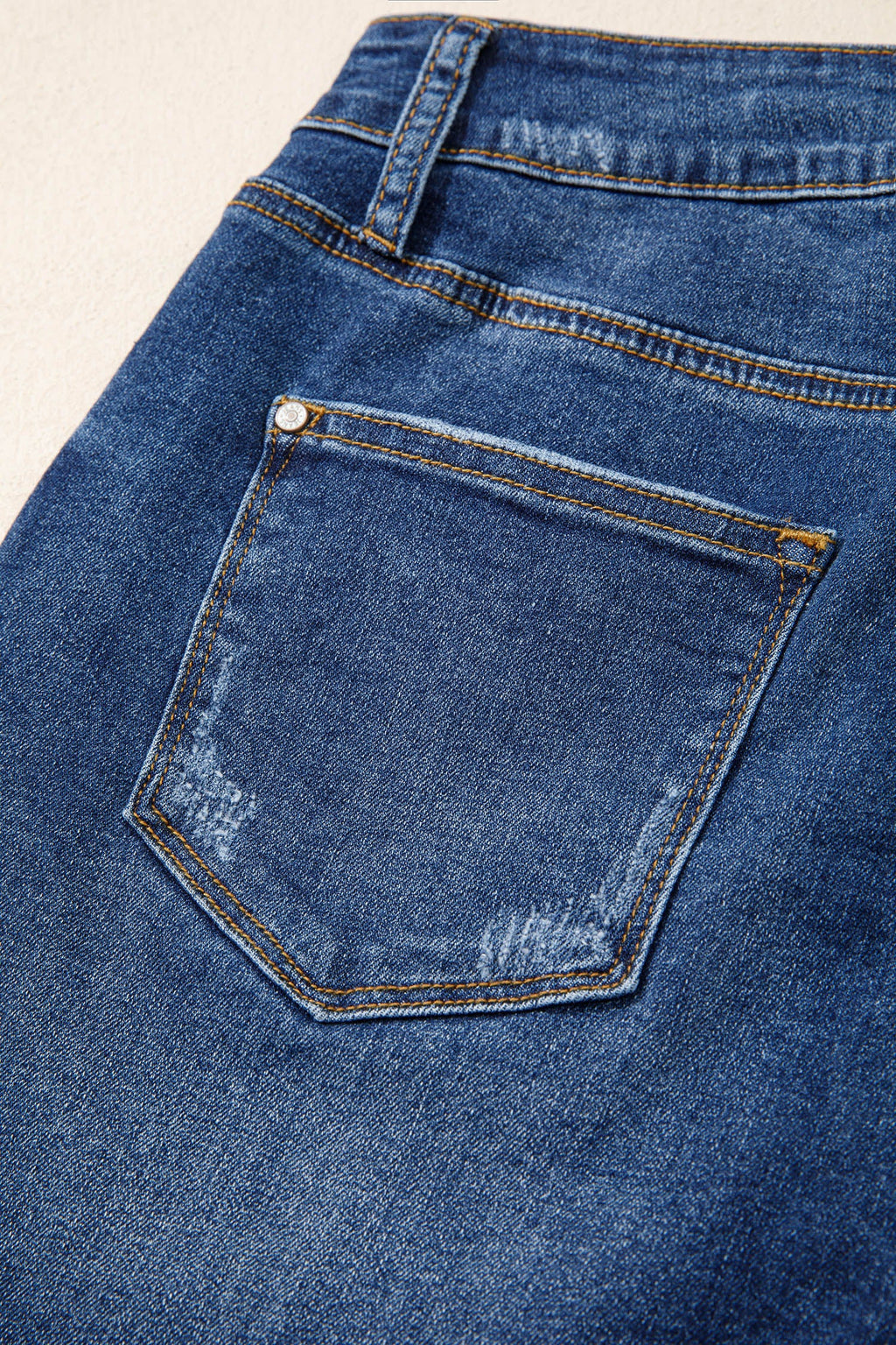 Holland Hem Distressed Whiskery Shorts
