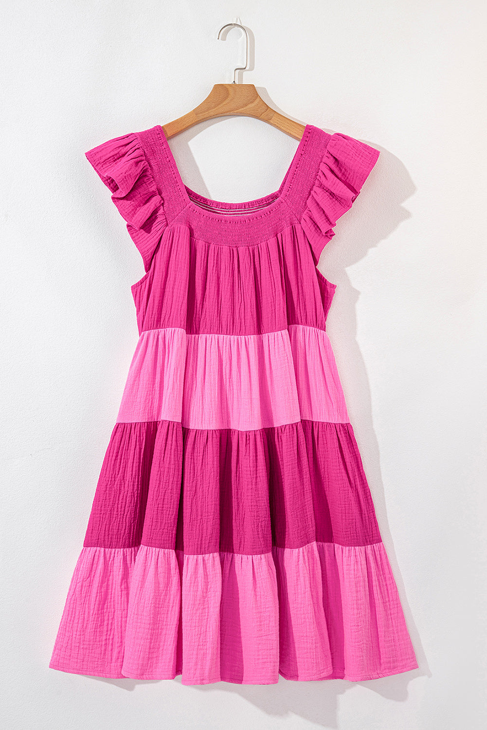 Jenesis Flutter Tiered Mini Dress