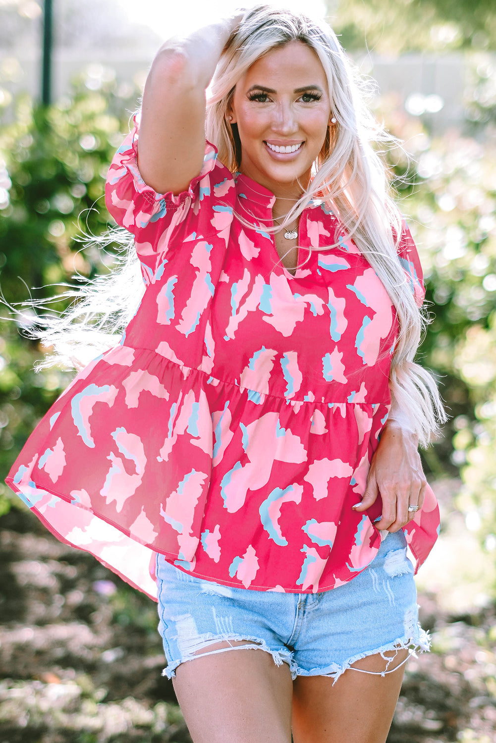 Elaina Smocked Puff Sleeve Blouse