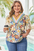 Alayna Woven Half Sleeve PLUS Blouse