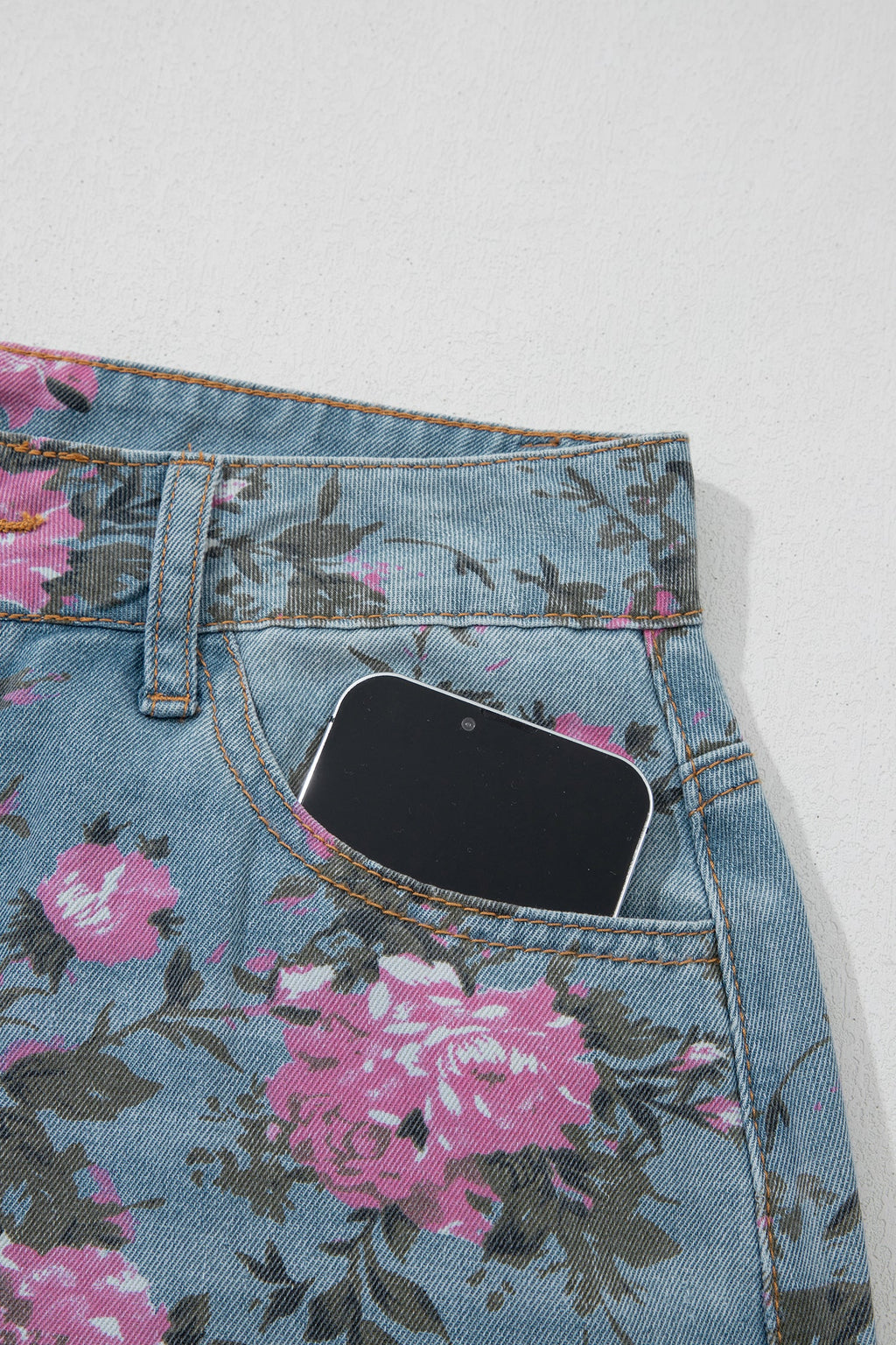 Esme Floral Print Bootcut Jeans