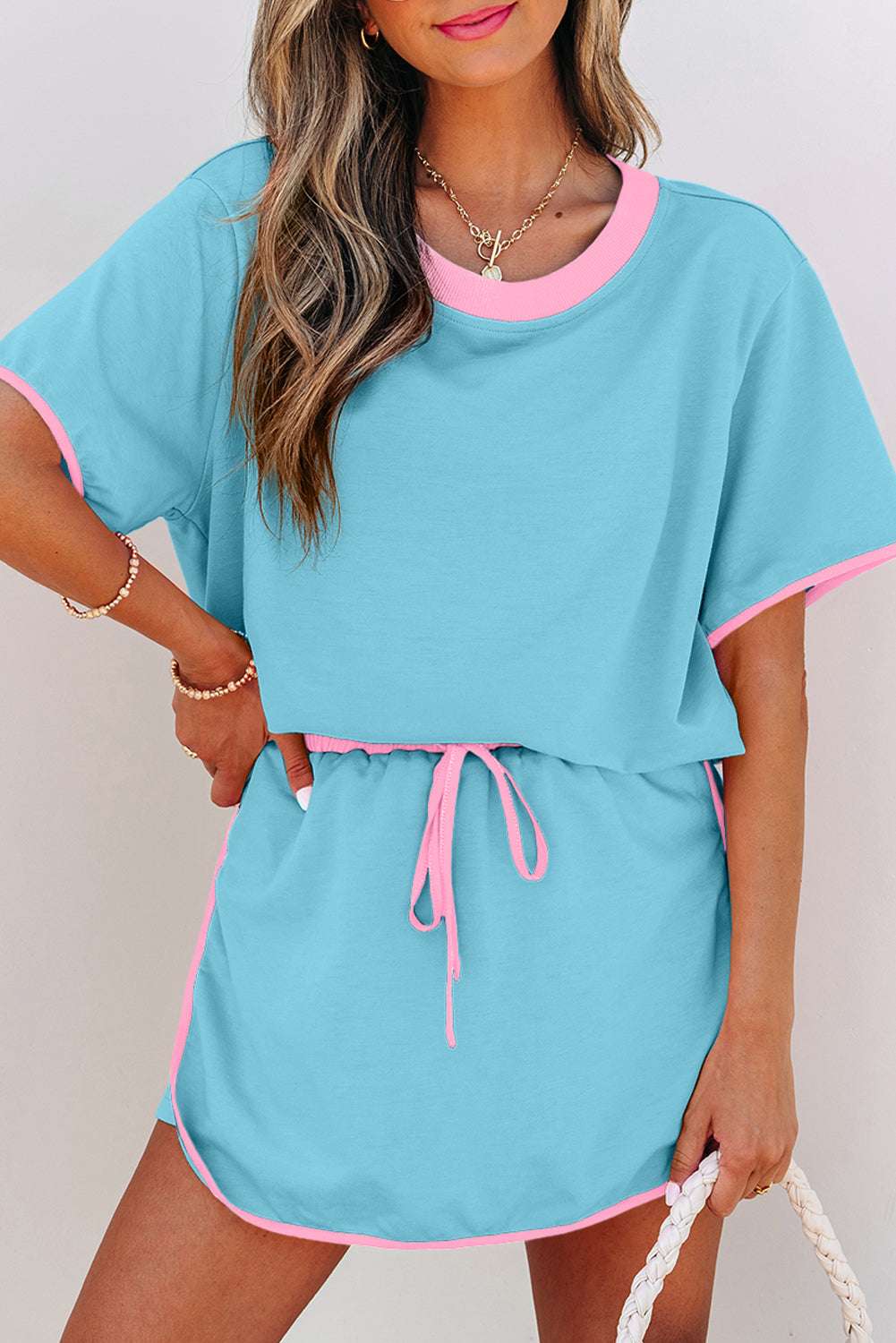 Araceli Drop Shoulder Dress Set